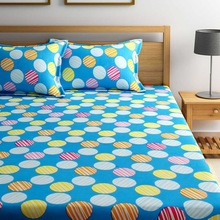 Printed Polycotton Double Linen Bedsheet, Technics : Handmade