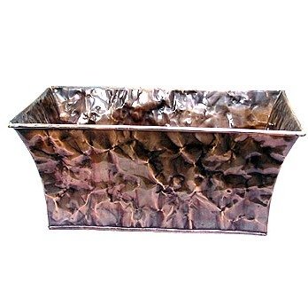 Metal Copper Planter Hammered