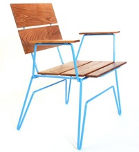 Metal CHAIR WITH WOODEN SHEET, Size : 30