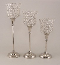 Metal CRYSTAL CANDLE STICK HOLDER, For Home Decoration, Packaging Type : SINGLE PIECE PACKAGING