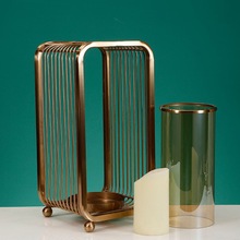 Metal Fireplace Candle Set, For Home Decoration