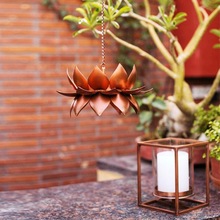 Metal Hanging Flower Candle Holder, For Home Decoration, Color : Rose Gold