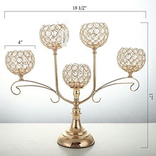 Metal WEDDING GOLD CANDELABRA, For Home Decoration