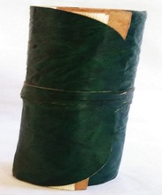 Soft Genuine Leather Handmade Roll Diary, For Promotion, Color : Green