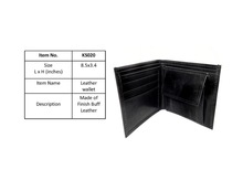 Men Leather Two Fold Purse, Size : L- 8.5 X H-3.4 Inch
