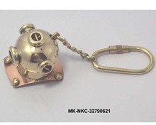 Brass Divers Helmet Keychain