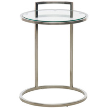 Contemporary Stainless Steel Tea Table