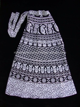 Cotton Jaipuri Printed Boho Gypsy Wrap Around Skirt