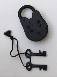 Metal Black Antique Iron Lock, Size : 5.5x4'