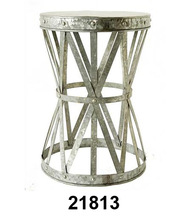 Galvanized Metal Side Table