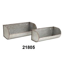 Galvanized Metal Wall Mounted Trough Planter