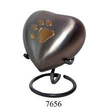 Metal Heart Design PET Urn, Style : American Style