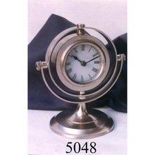 METAL DESKTOP CLOCK, Width : 6.5'