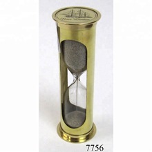 Metal Nautical Decor Sand Timer, Size : 5.5'