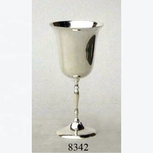 Silver Plated Brass Goblet, Shape : Round