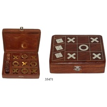 WOOD TIC TAC TOE GAME, For Home Decoration Gifts, Style : Wooden Boxes