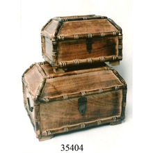 Wooden Treasure Chest Box