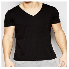 V Neck Men T Shirts, Technics : Plain Dyed