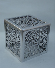 Metal Aluminium Alphabetical Stool, Size : 38x38x38 Cm