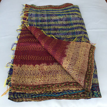 Unique Handwoven Kantha Shawl, Color : Multi Colors