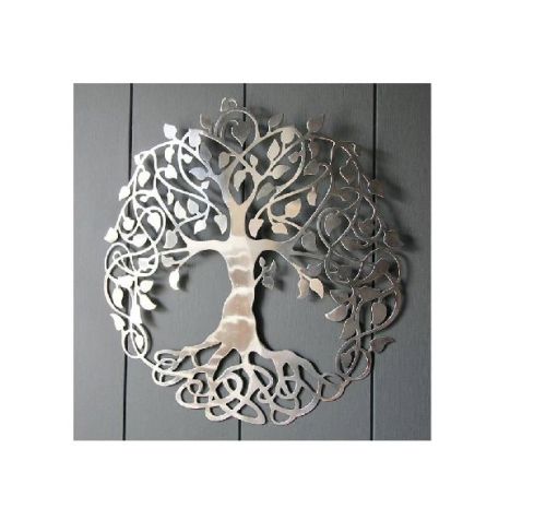 Metal Hanging Silver Tree