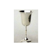 Silver Plated Engraved Brass Wine Goblet