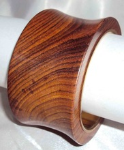 Wooden Bangle With Brass Framing, Size : 67 MM