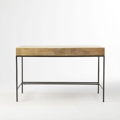 Metal Iron Wooden Storage Desk, For Home Furniture