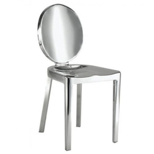 Metal Silver Finis Side Chair, For Home Furniture