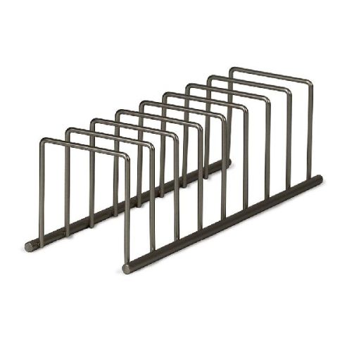 Metal Square Shape Plate Rack, Color : Black