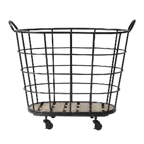 Wire Wood Basket With Handle, For Clothing, Feature : Eco-Friendly