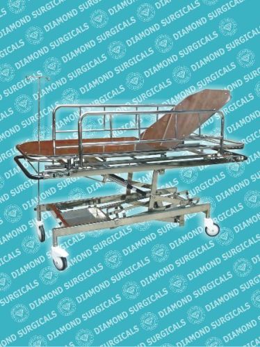 Stainless Steel Emergency & Recovery Trolley, For Hospital, Size : 2130mm X 610mm X 610mm