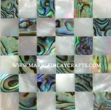 Abalone Sea Shell Tile, Technique : Handmade