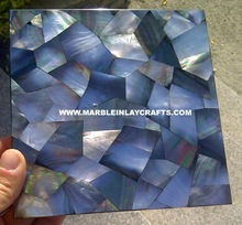 Mother Of Pearl Lapis Lazuli Tile, Technique : Handmade