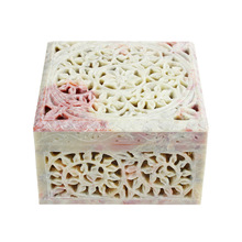 Soapstone Inlay Carved Boxes