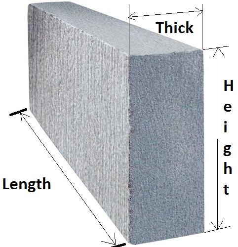 AAC Block, Size : 650x240x100/150x200 Mm