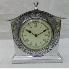 Geometric Metal Table Clock, For Hotel Decoration, Display Type : Needle