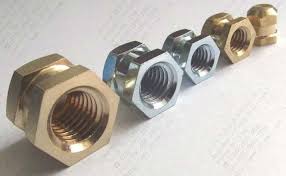 Zinc Plated Brass Hex Nuts, For Resembling Roofing, Wind Power Equipment, Length : 1-10mm