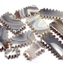 Slice Agate Natural Color Hand Carving Loose Stone