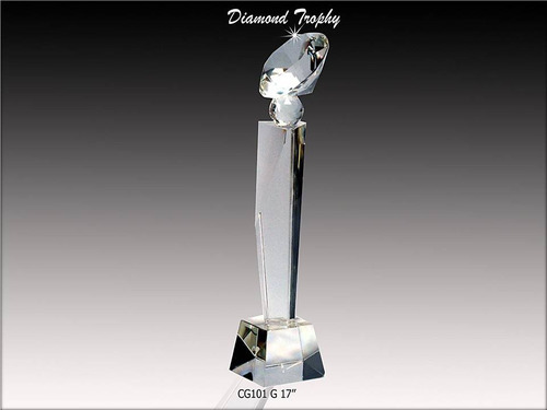 Designer Crystal Trophy, For Appreciation Award, Color : Transparent