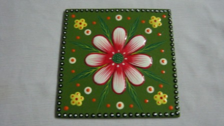 Wooeden Non Metalic Paints Wooden Coaster Set