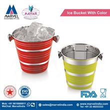 Metal Ice Bucket With Color, Certification : FDA, LFGB, SGS