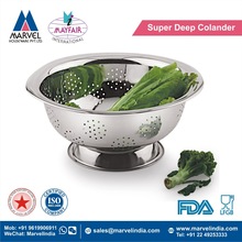 Stainless Steel  Metal Super Deep Colander, Certification : FDA, LFGB, SGS