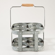 GALVANIZED MASON JAR CADDY