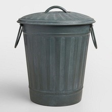 GALVANIZED TRASH GARBAGE CANS