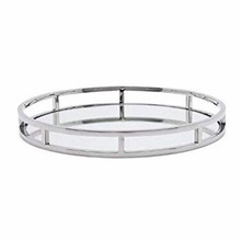 METAL STYLES CRYSTAL ROUND TRAY, Size :  12' DIA