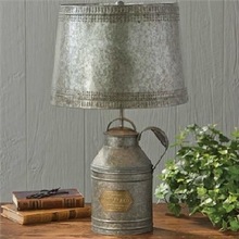 MILK CAN LAMP, Size :  HEIGHT 15'