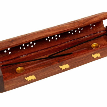 Wooden Coffin Stick Cone Holder