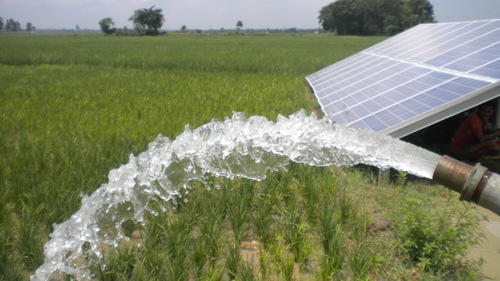 High Pressure Automatic Solar Water Pump, For Farms, Voltage : 220V