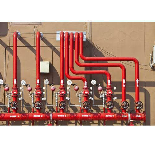 Metal Fire Safety Pipe Line, Color : Red